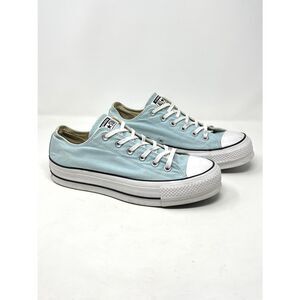 Converse Chuck Taylor All Star Lift Ox Platform Light Blue Ocean Bliss Canvas 10